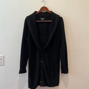 ZANEROBE Men’s Black Cardigan (Medium)